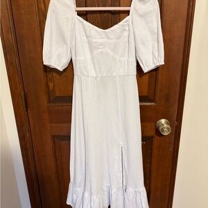 Francesca's Collections Soft White Midi Dress